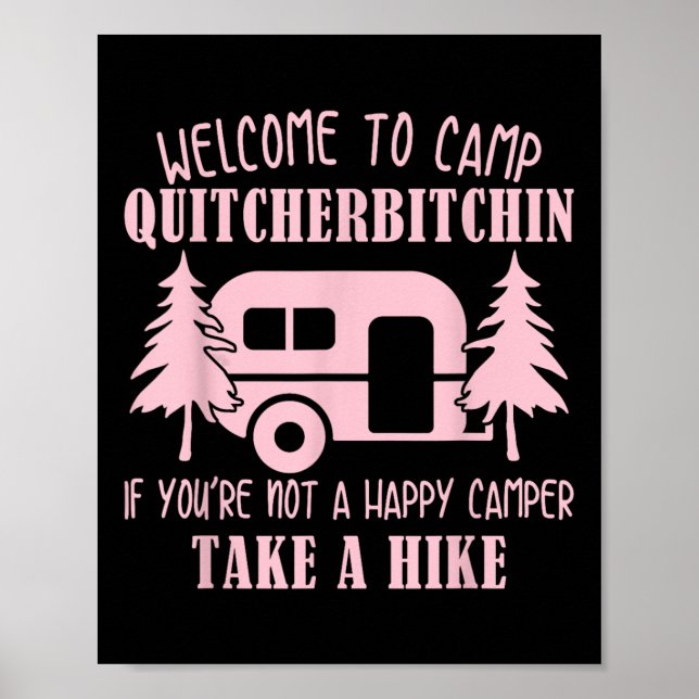 Poster Bem-vindo ao Acampamento Quitcherin Divertido _1  (Frente)