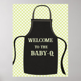 Poster Bem-vindo ao Baby-Q de Gingham