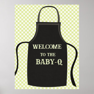Poster Bem-vindo ao Baby-Q de Gingham