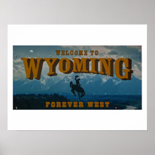 Poster Bem-vindo ao Cartaz de Sinais do Wyoming
