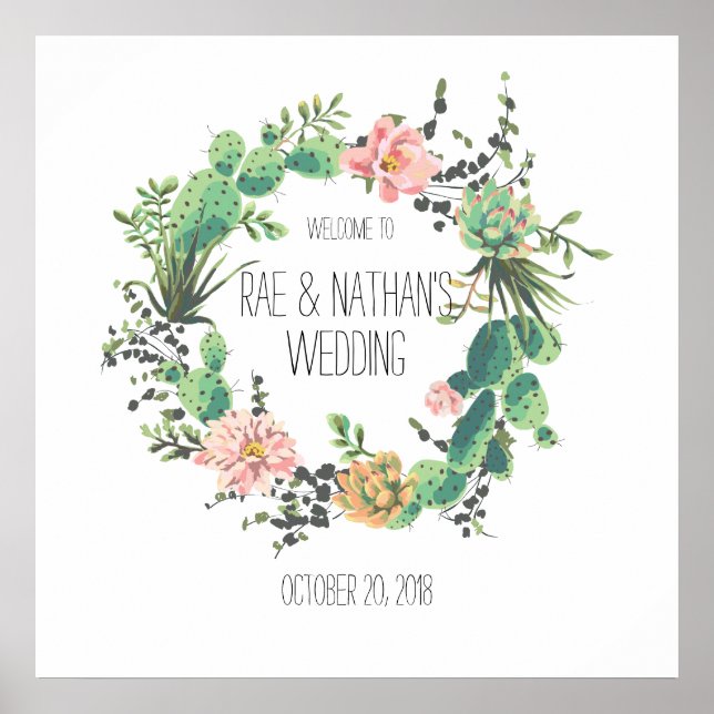 Poster Bem-vindo ao Casamento (Frente)