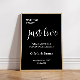 Poster Bem-vindo ao Casamento Black Nada Chique Só Amor