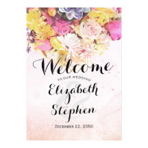 Bem-vindo ao Casamento de Flores de Aquarela Color