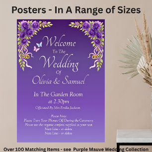 Poster Bem-vindo ao Casamento de Flores e Brancos de Mour