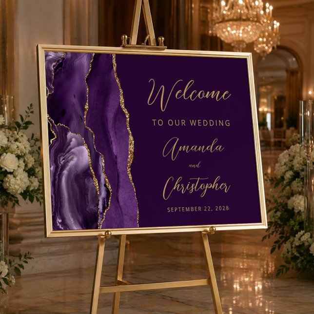 Poster Bem-vindo ao Casamento Roscas Douradas de Ágata Ro (Criador carregado)