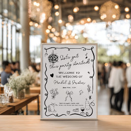 Poster Bem-vindo ao Casual Preto Quadrinho