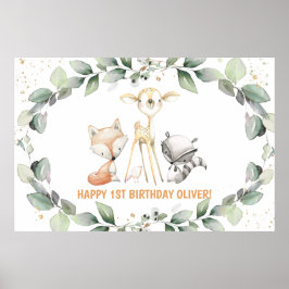 Poster Bem-vindo ao Chá de Bebê Cumprimento Aniversário d