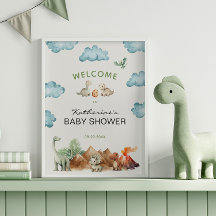 Bem-vindo ao Chá de Bebê: Dinossauro Nasce Em Brev