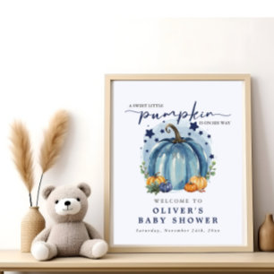 Poster Bem-vindo ao Chá de Bebê do Doce Menino Abobrinha