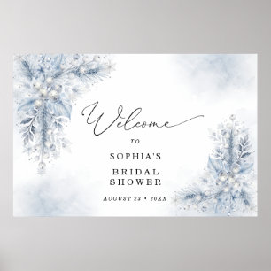 Poster Bem-vindo ao Chá de Noiva de Inverno com Frutas Br
