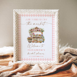 Poster Bem-vindo ao Chá de Noiva Floral She's Off The Mar