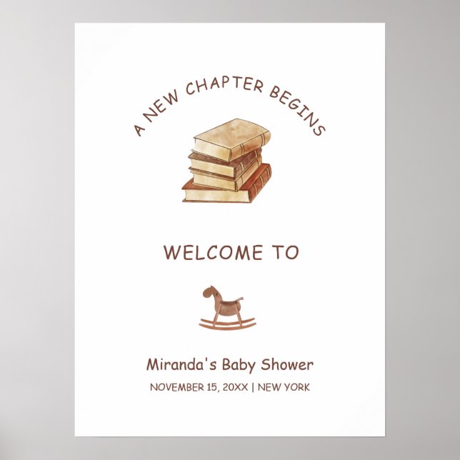 Poster Bem-vindo ao Chuvoso Livro de Bebê de Neutro Baby  (Frente)