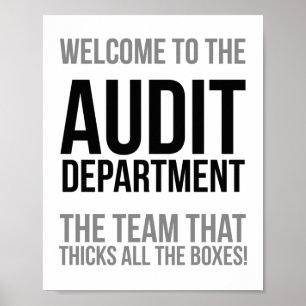 Poster Bem-Vindo Ao Departamento De Auditoria