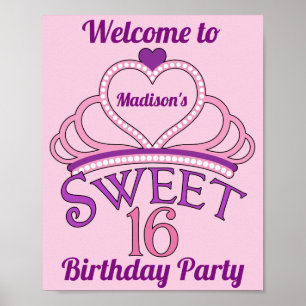 Poster Bem-vindo ao Meu 16º Festa de aniversário Person