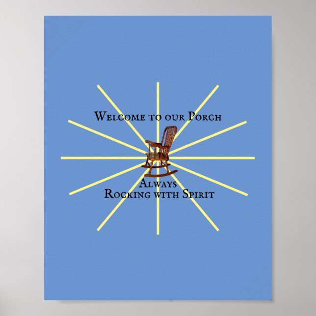 Poster Bem-Vindo Ao Nosso Porch Sempre Atropelando Com Es (Frente)