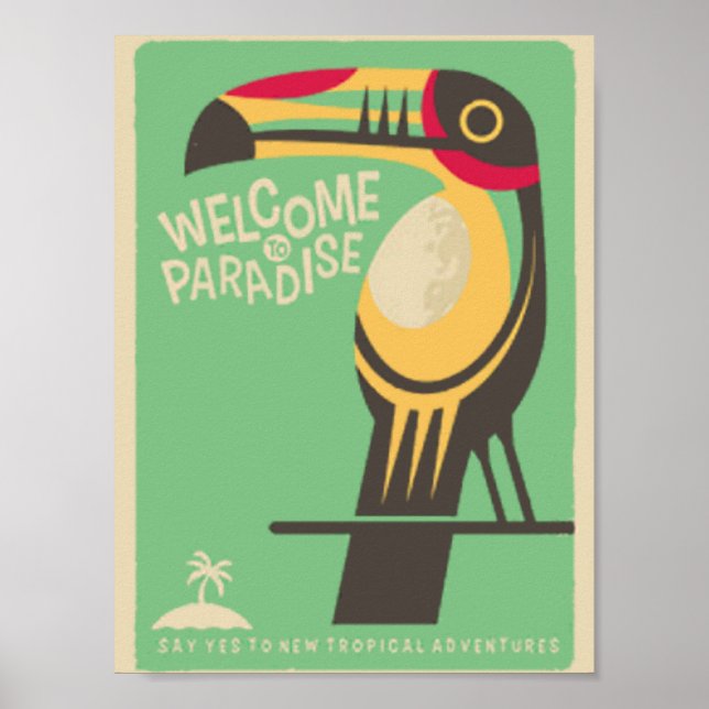 Poster Bem-vindo ao paraíso vintage (Frente)