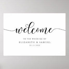 Poster Bem-vindo ao sinal de casamento