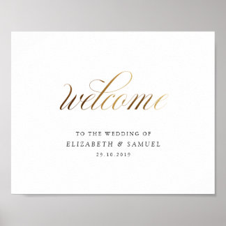 Pôster Bem-vindo ao sinal de casamento