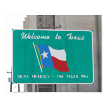 Bem-vindo ao Texas Highway Sign