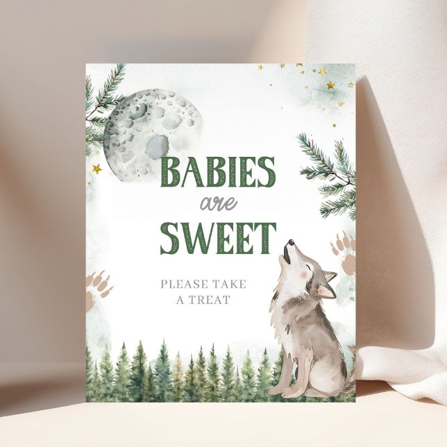 Poster Bem-vindo ao The Pack Forest Wolf Baby são Doce (Criador carregado)