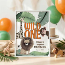 Bem-vindo ao Wild One Safari para o 1º Aniversário
