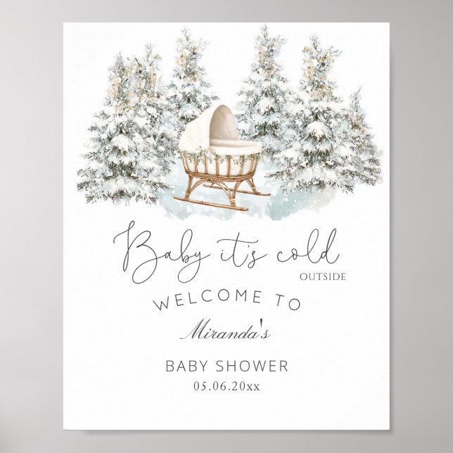 Poster Bem-vindo Baby É Frio Lá Fora (Frente)