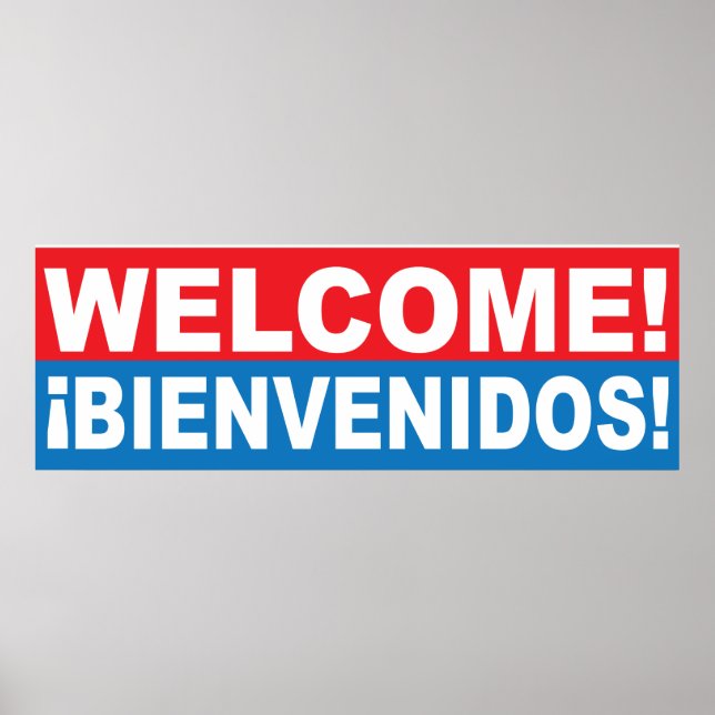 Pôster Bem-vindo Bienvenidos - Banner Espanhol