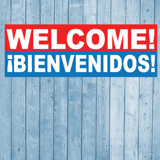 Pôster Bem-vindo Bienvenidos - Banner Espanhol