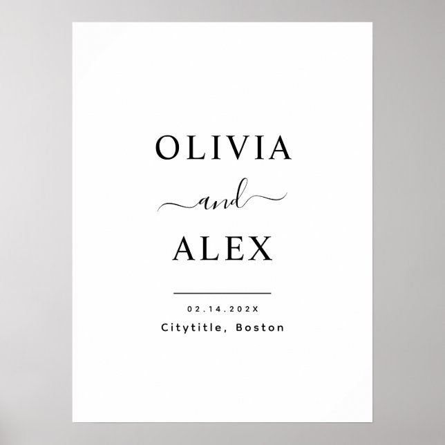 Poster Bem-vindo Casamento Personalizado (Frente)