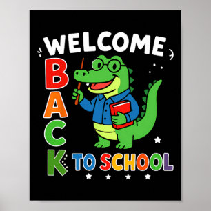 Poster Bem-vindo de Volta à Escola Agradecimento aos Prof