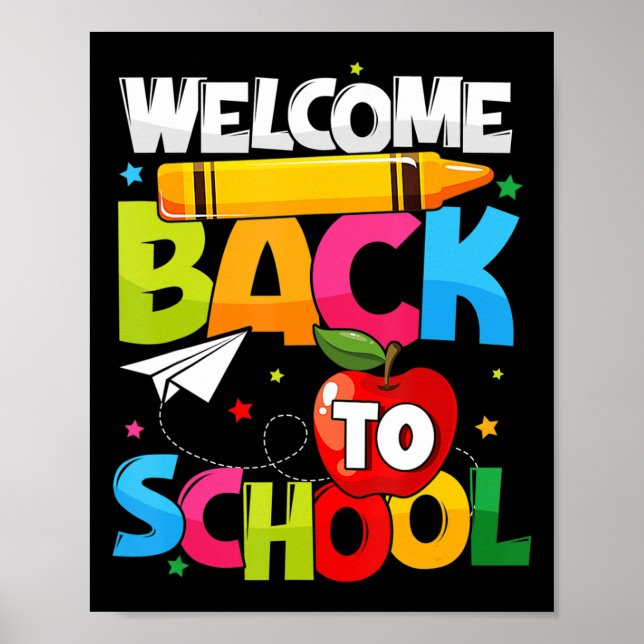 Poster Bem-vindo de volta à escola no primeiro dia de pro (Frente)
