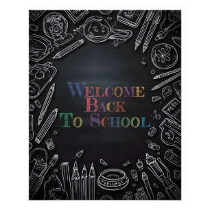 Pôster Bem-vindo de Volta à Escola – Novo Ano Letivo