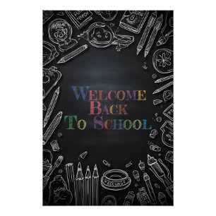 Pôster Bem-vindo de Volta à Escola – Novo Ano Letivo