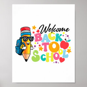 Poster Bem-vindo de Volta à Escola Professor Amor Engraça