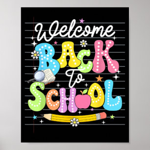 Poster Bem-vindo de Volta à Escola Professor Crianças Pri