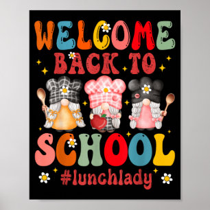 Poster Bem-vindo de Volta à Merendeira da Cafeteria Escol