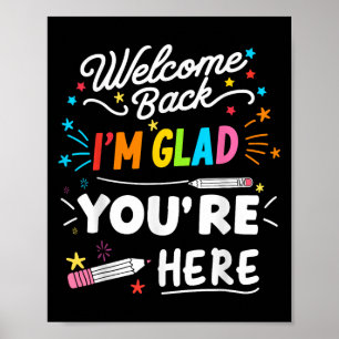 Poster Bem-vindo De Volta Estou Feliz Que Você Está Aqui