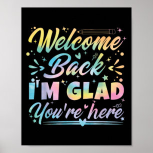 Poster Bem-vindo de volta, estou feliz que você esteja aq