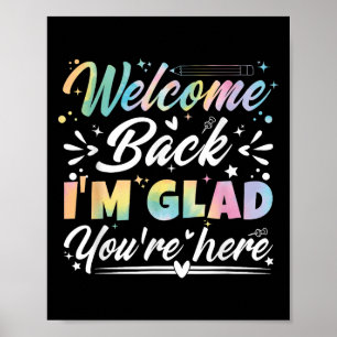 Poster Bem-vindo de volta, estou feliz que você esteja aq