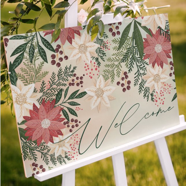 Pôster BEM-VINDO | Feriado de Natal do Planador Botânico (Criador carregado)