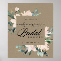 BEM-VINDO RUSTIC BLUSH FLORAL KRAFT CHÁ DE PANELA
