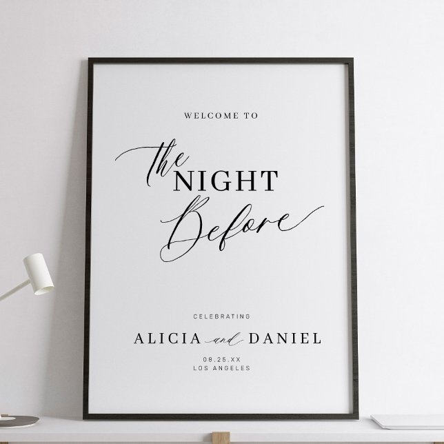 Pôster Bem-vindos à noite antes do ensaio do sinal de jan (Criador carregado)