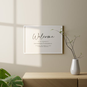 Poster Bem-vindos ao casamento da tipografia moderna