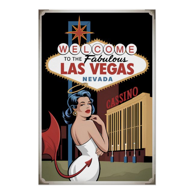 Pôster Bem-vindos ao fabuloso Las Vegas Nevada (Frente)