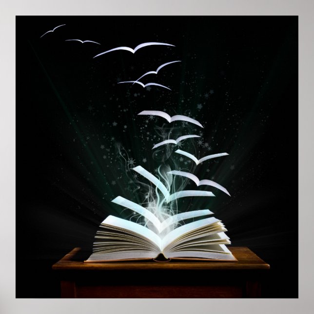 Pôster Bem-vindos ao mundo mágico da leitura! (Frente)