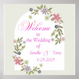 Poster Bem-vindos aos nossos Conselhos de espuma do casam