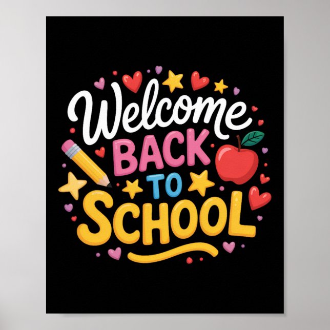 Poster Bem-Vindos De Volta À Camisa Da Escola Meninos Men (Frente)