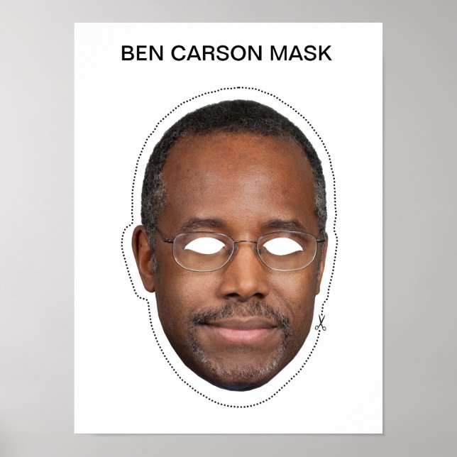 Poster Ben Carson Mask (Frente)