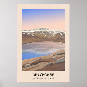 Poster Ben Chonzie Munros Da Escócia Cartaz De Viagem