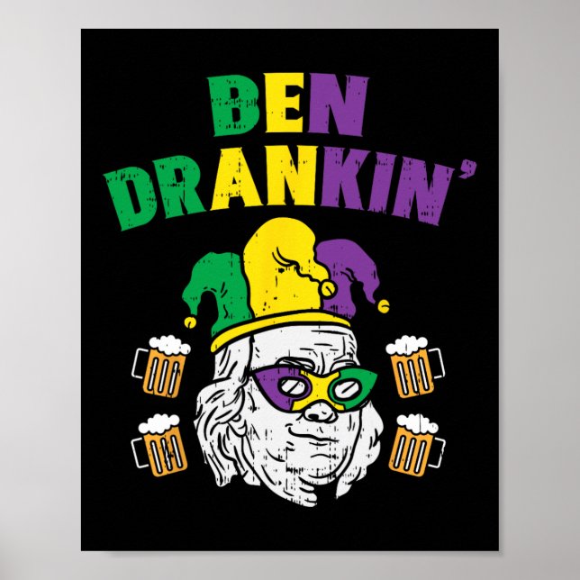 Poster Ben Drankin Franklin Presidente Americano Funny Ma (Frente)